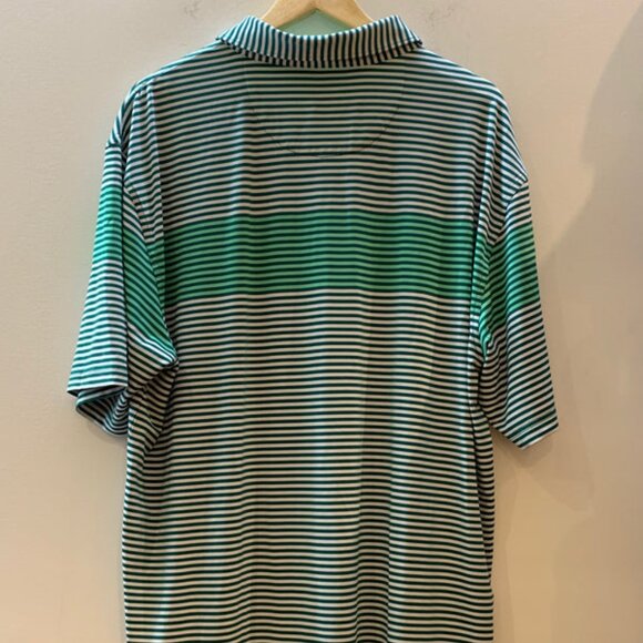 Masters Tech Golf Polo Shirt Green Stripes - Men's Size XXL - Picture 4 of 11